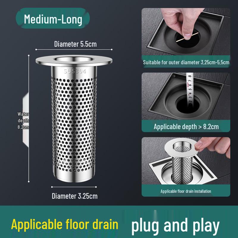 Stainless Steel Anti-Clog Floor Drain Screen for Kitchen & Bathroom