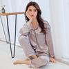Han Yatong Silk Couple Pajamas Set: Autumn Long Sleeve Cardigan Homewear