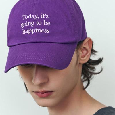 Bananasisters Today Lettering Washed Ball Cap Purple