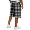 Men's Casual Plaid Drawstring Shorts - Elastic Waist Summer Bottoms for Everyday Wear and Lounging, Available in Multiple Sizes