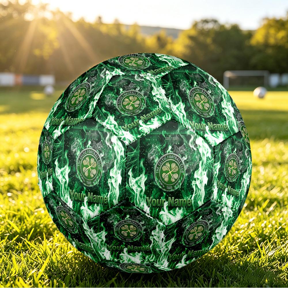 Personalized Size 5 Football Celtic FC Pattern Outdoor Game Sports Ball Gift