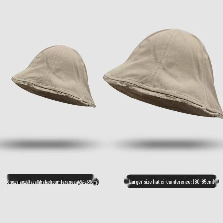 

Женская панама в японском стиле: Подходит для большой головы, Слим-эффект для лица, Универсальный дизайн без макияжа, Защита от солнца весной/осенью. M (54-59cm) кремовый