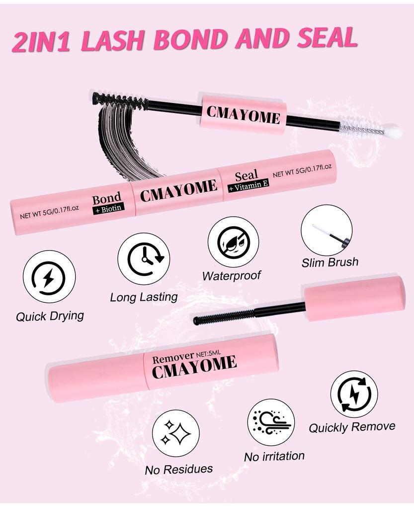 DIY Cross-Border Single Cluster D-Curved False Eyelashes Set - 640 Clusters with Mixed Lower Lashes