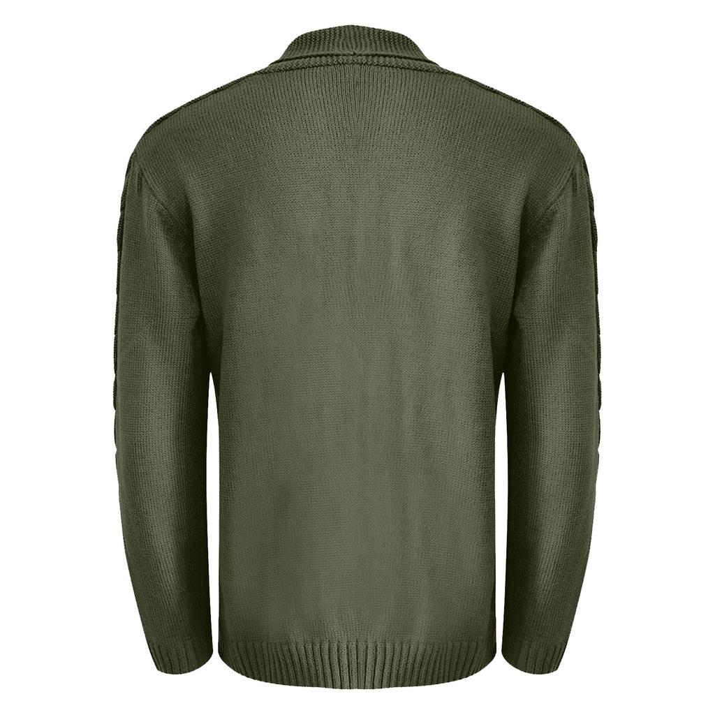 Giacca Calda Casual da Uomo Maglione Cardigan in Maglia Giacca da Uomo a Maniche Lunghe con Cerniera e Cavo