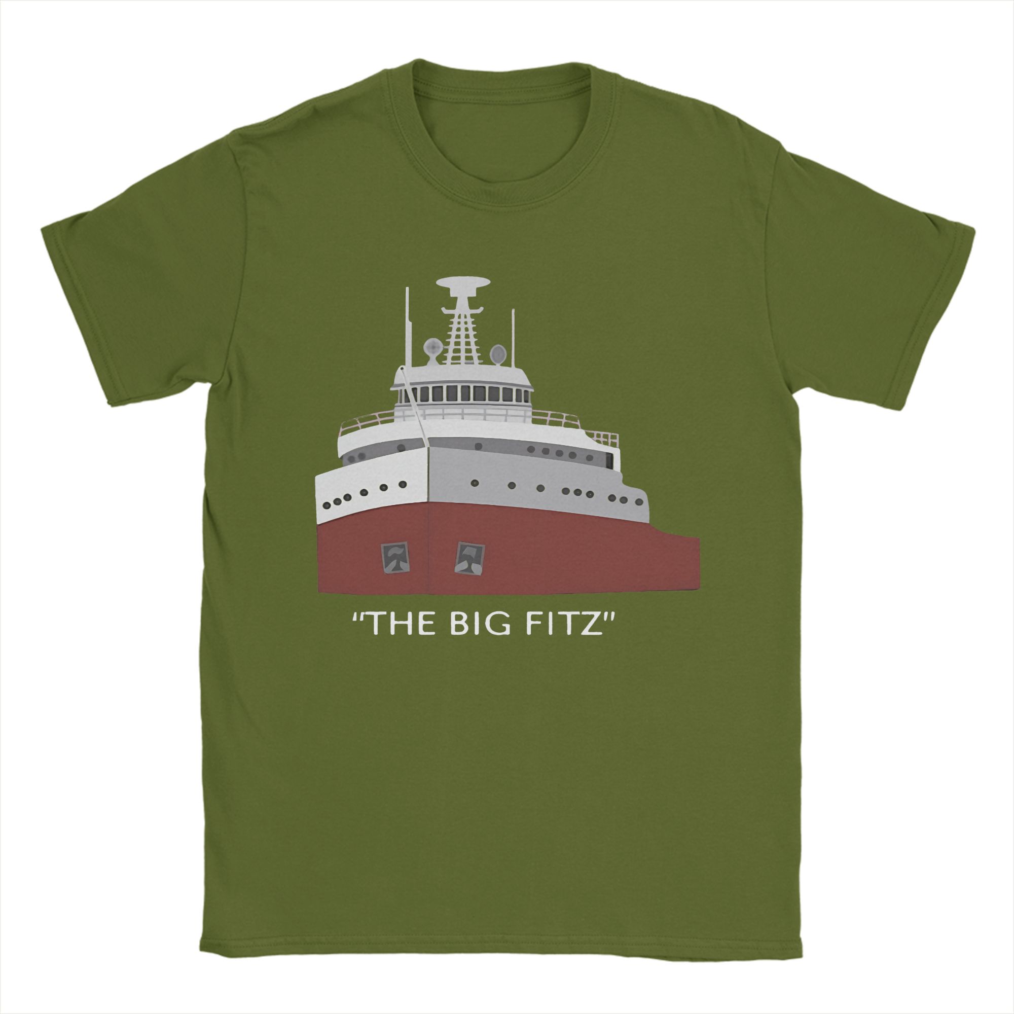 

Men T-Shirt Edmund Fitzgerald Novelty Pure Cotton Tee Shirt Short Sleeve Great Ship T Shirts Round Neck Tops Adult 3XL