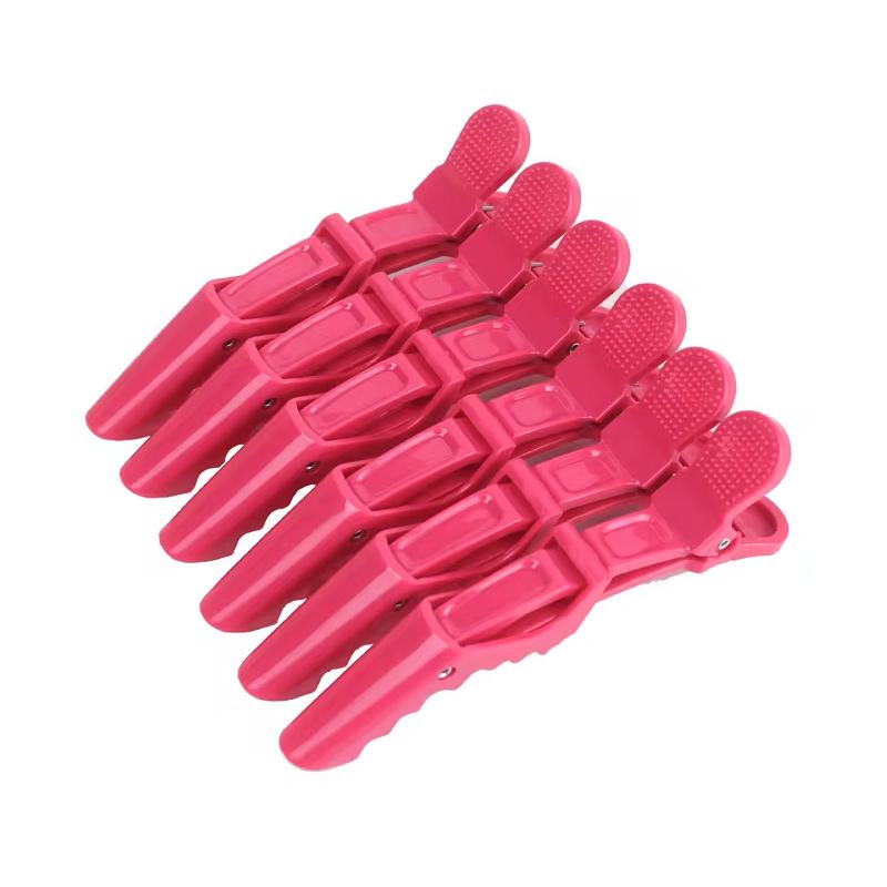 6pcs Salon Tools Hairdressing Crocodile Clip, Hair Clip, Perm Hair Dyeing Plastic Clip For Hair Accessories