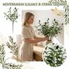 Simulated Olive Leaves With Fruit Tree Branches And Leaves, Flower Arrangement, Living Room  Decoration, Plants, Artificial Flowers, Green Plants 1pc