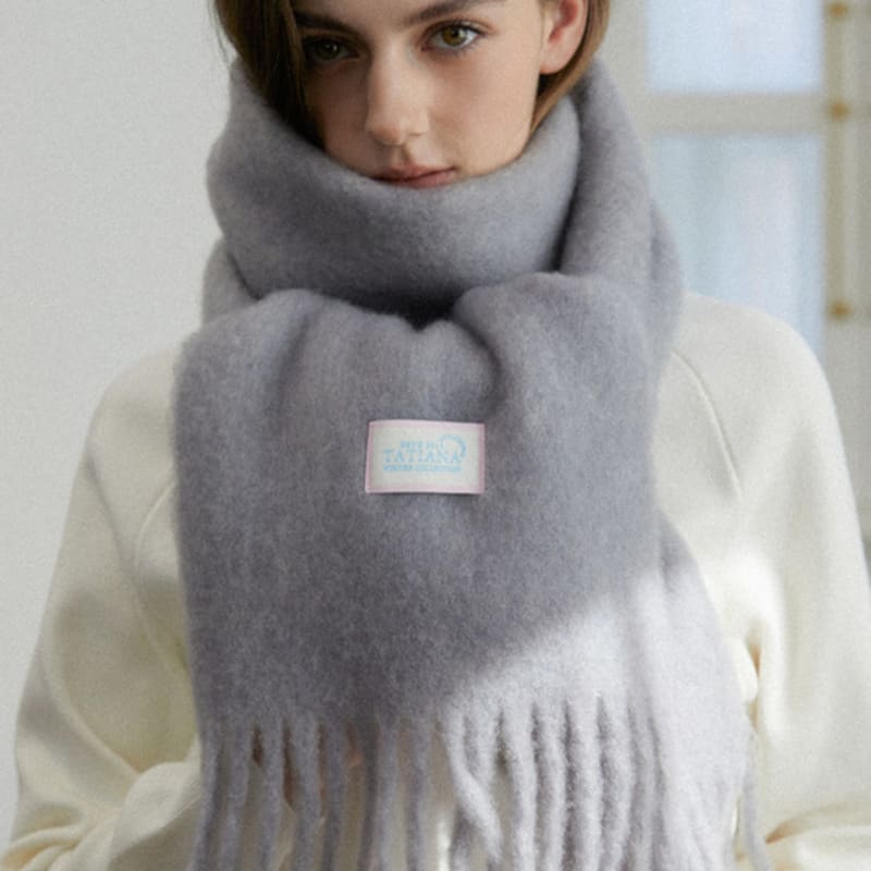 TATIANA Soft Fluffy Wool Blended Muffler MF8109 6 Colors