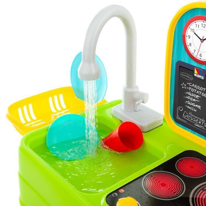 Masaüstü Mutfak Oyuncağı - MOLTO - Gerçek Lavabo ve Musluk - Canlı Renkler - 3 Yaş ve Üzeri