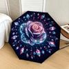 1pc Crystal Rose Mandala Umbrella with Plastic Handle,Suitable for All Seasons Home Travel Outdoor UmbrellaDD1102