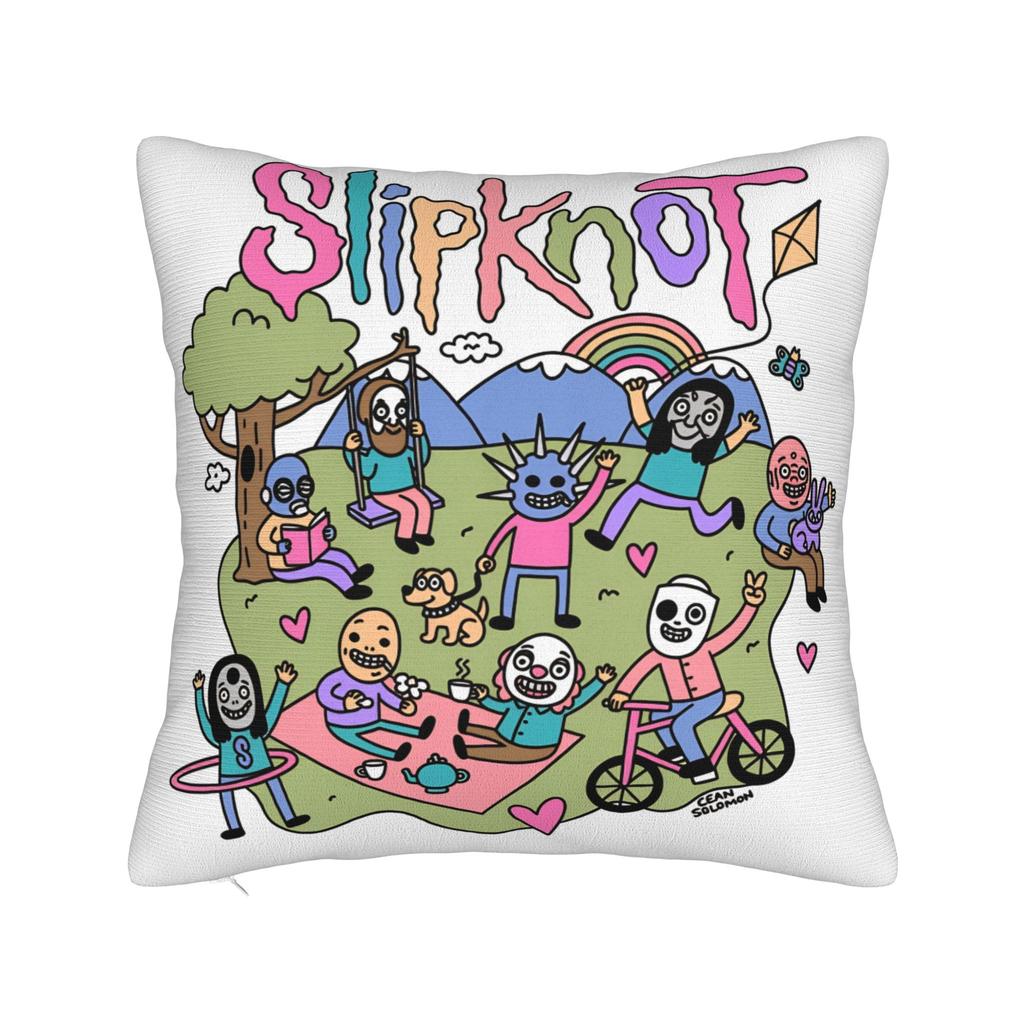 Slipknots Band Pillowcases Novelty Pillow Case For Sofa Couch Bed Living Room Comfy Pillow Cover