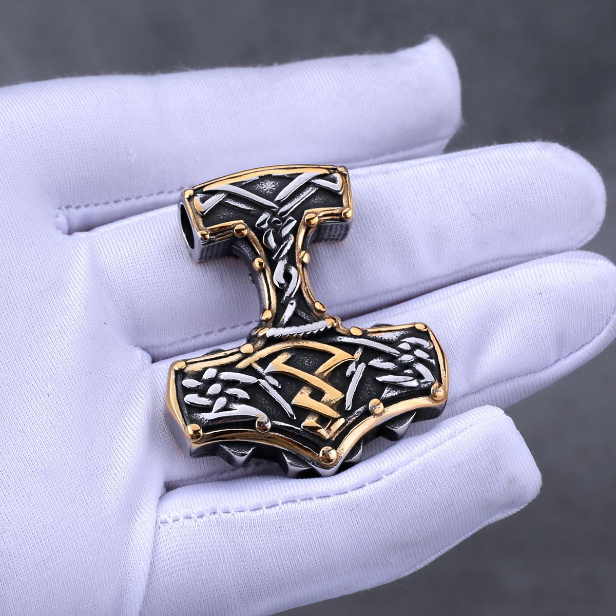 

Винтажное ожерелье с тотемом викингов, мужское ожерелье из нержавеющей стали, God Bless Rune, кельтский узел, амулет, кулон, ожерелье, скандинавские модные украшения