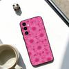 Flower  Phone Case Black Silicone Soft For Samsung Galaxy A73,A72,A71,A70,A53,A52,A51