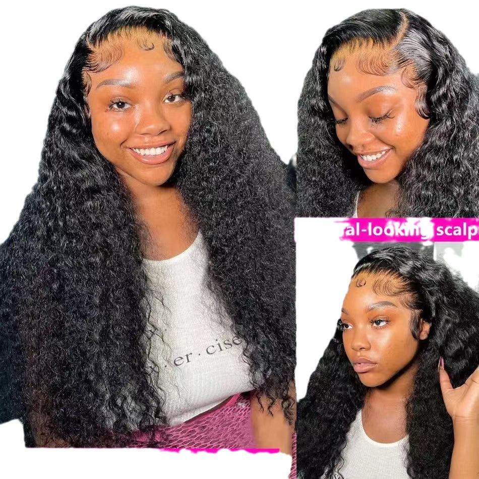 Small Curly Wig European American Women's Fluffy African Hair Winding Tube High Temperature Silk Short