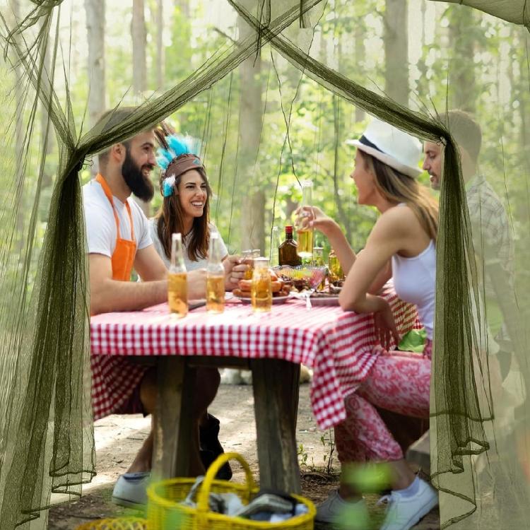 Popping up Mosquitoes Netting Tent with Expansion Tube for Bed and Outdoor Use Small Folding Design with Expansion Tube