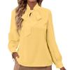 Women's Casual And Fashionable Solid Color Long Sleeved Shirt Top Long Sleeved Shirt Top