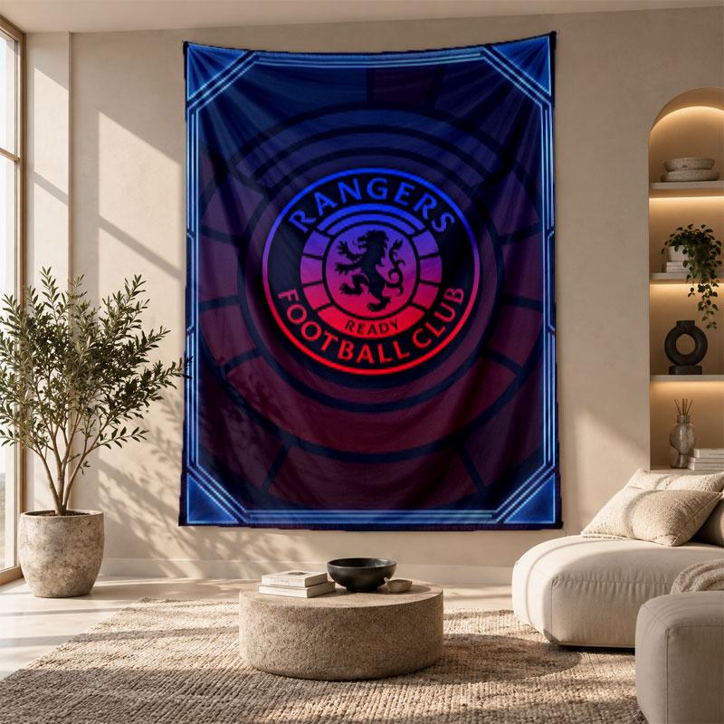 Arazzo Decorativo, Arte da Parete Stampato Rangers FC, Appeso a Parete Leggero per Sfondo Camera da Letto