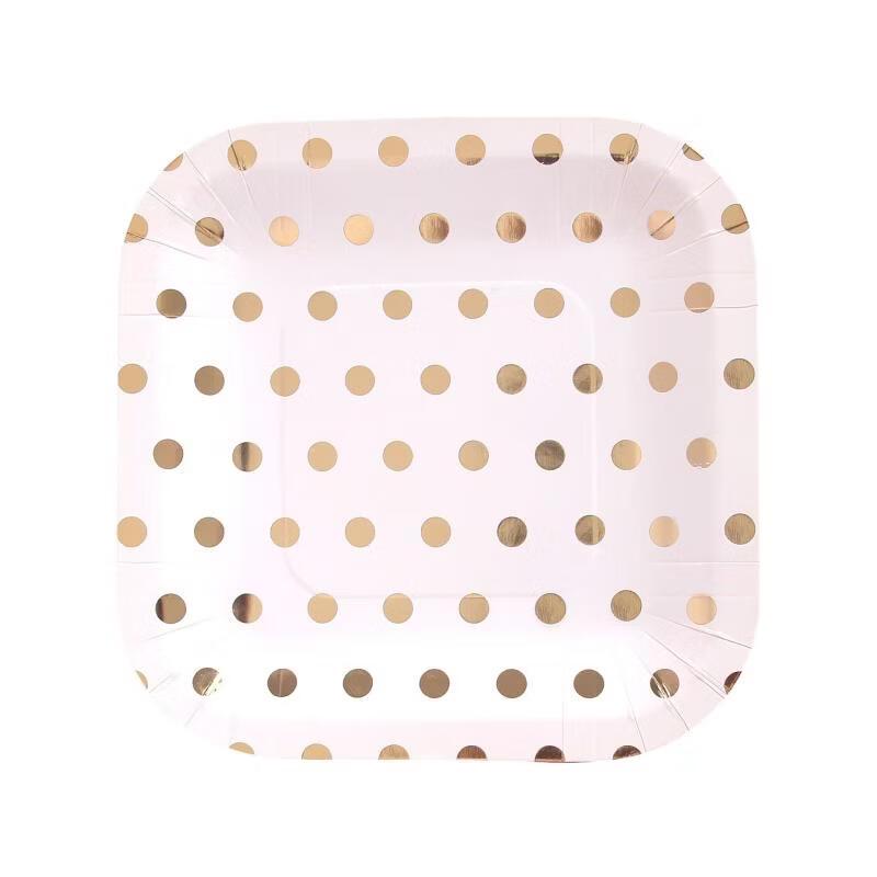 OIMG 7-Inch Disposable Birthday Cake Plates