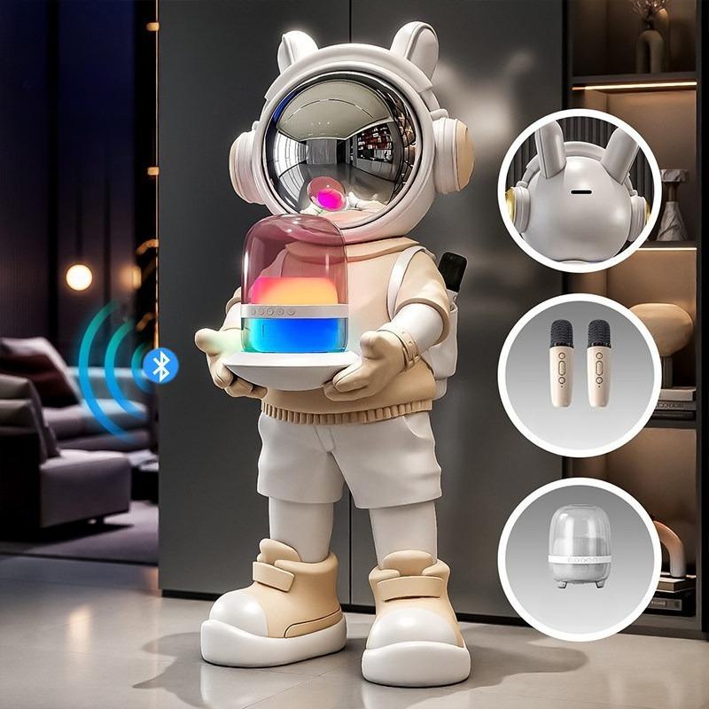 Astronaut Sculptures Bluetooth Speaker Living Room Creative Large Astronaut Statue Decoration Figurines Home Ornaments Gift