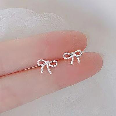 Butterfly Sweet Earrings Trendy Bowknot Stud Earrings For Women Personality Unique Design Earrings Wedding Jewelry Birthday Gift