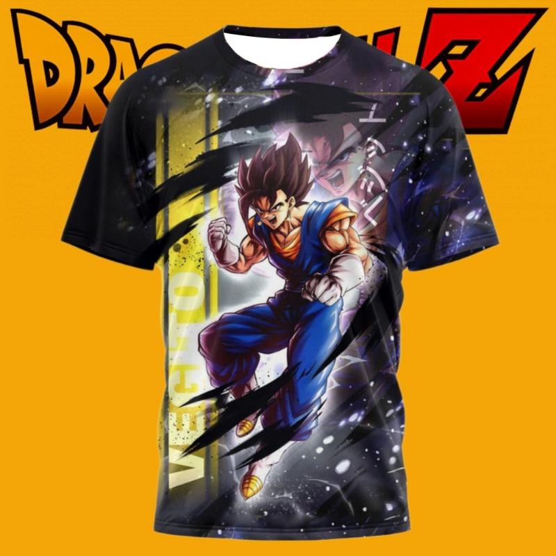 2026 Fashion New Dragon Ball Multi Character 3D Printed T-shirt Fitness Sports Anime Exhibition Short S