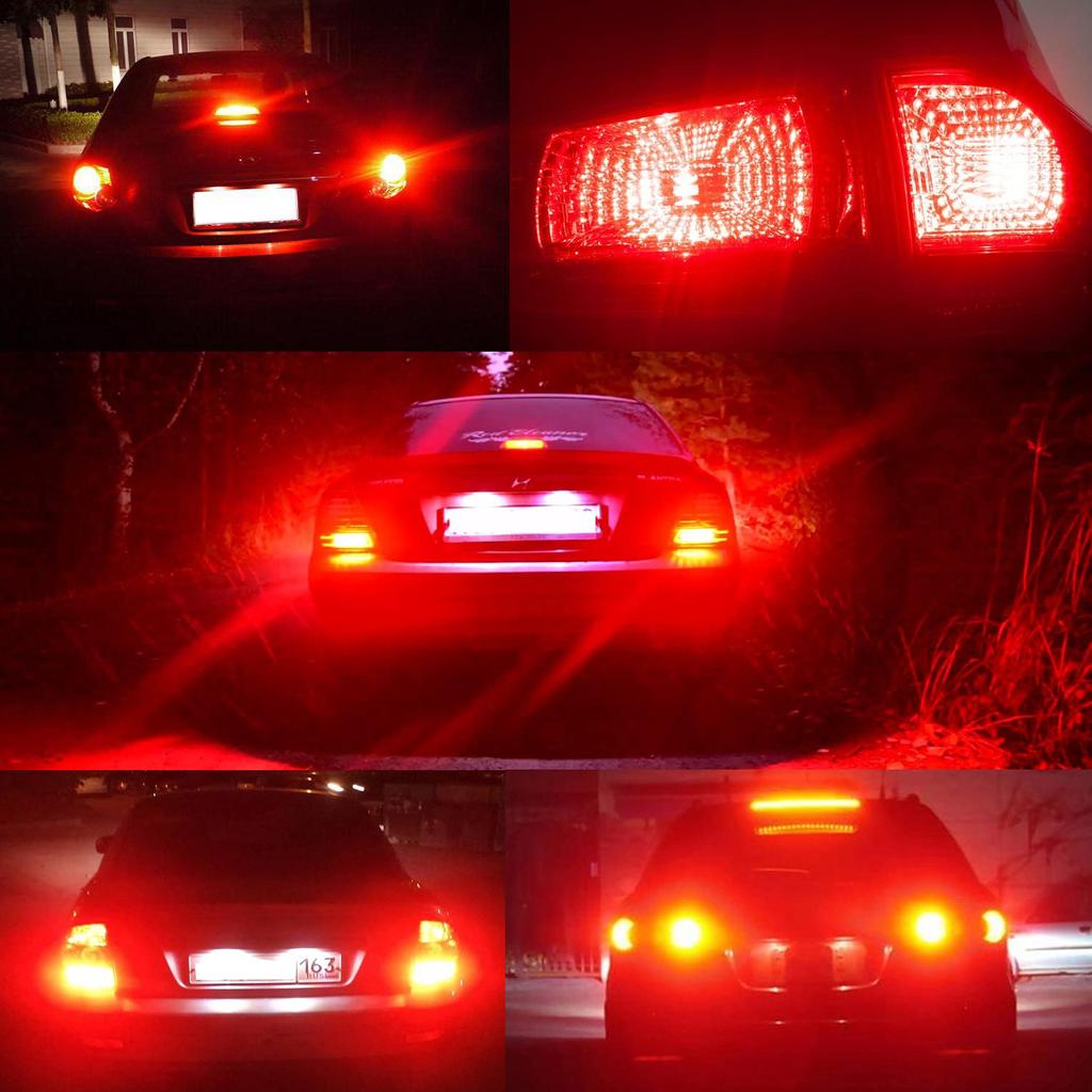 MOREFULLS S25 LED 1157 BAY15D P21/5W Different Pin Brake Lamp