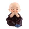 Statuette Bébé Bouddha, 4 Pièces, Petits Moines Figurines Bouddha, Mignon   Moine Kungfu, Décoration Intérieure de Voiture, Artisanat en Résine, Étagère Murale,