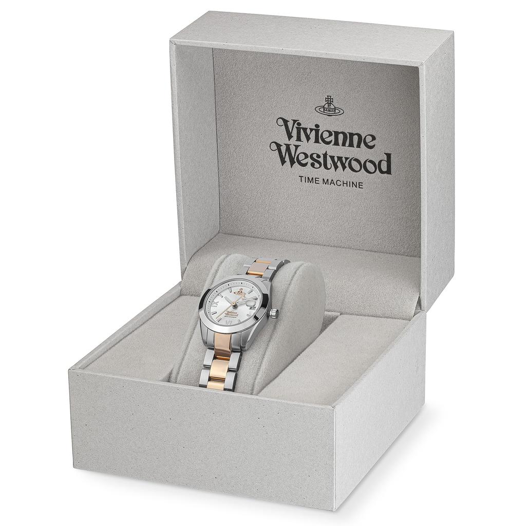 Vivenne Westwood Fenchurch 28mm Quartz Analog Display with Bracelet Women's Watch, Silver,