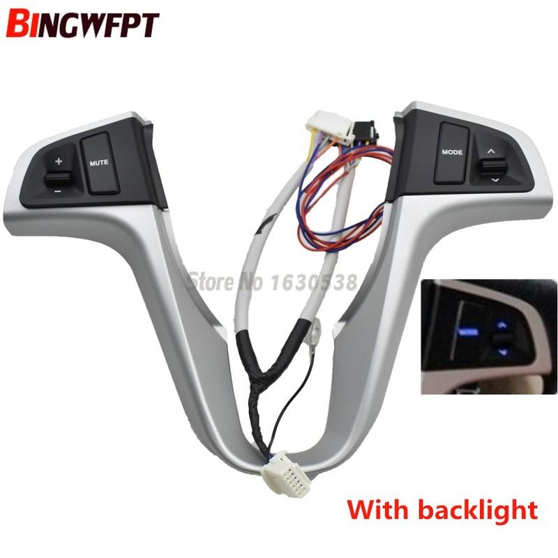 Steering Wheel Button For Hyundai VERNA SOLARIS 2010-2015 Audio Volume Music Control Switch Button With Backlight