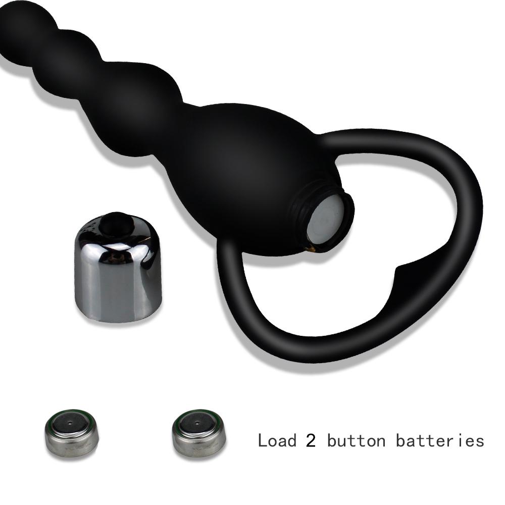 Vibrating Anal Plug Prostate Massage Soft Anal Beads Butt Plug Vibrators Sex Toys for Couples Butt Plug Silicone Adult