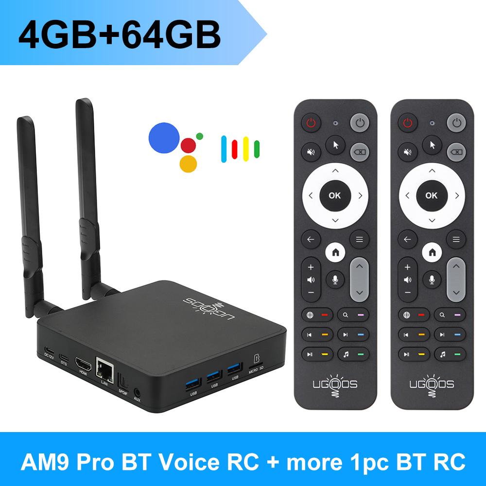 UGOOS AM9 Pro Amlogic S905X5-J TV BOX Android 14 LPDDR5 4G64G Supoprt 4K HDR WiFi6 with BT Voice Remote