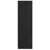 Bookshelf Room Divider Black 36x33x110 cm Solid Pine Wood