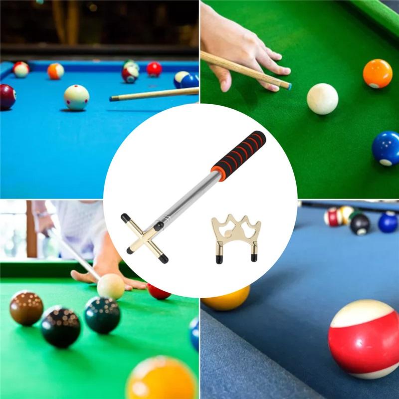 1 Set Stecca Telescopica per Biliardo con Testa Sostituibile Espandibile per Pool