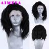 Blue Short Bob Wig Loose Curly Lace Front Wigs for Women 13x4 Free Part Heat Resistant Natural Hairline Daily WearCosplay