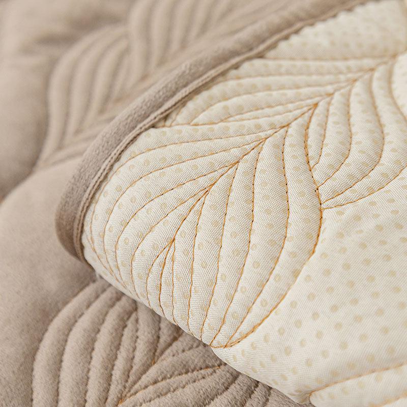 Housse de canapé de couleur unie Jacquard en forme de L, coussin de canapé anti-poussière, serviette antidérapante, protection de siège en peluche douce, décoration de salon pour la maison