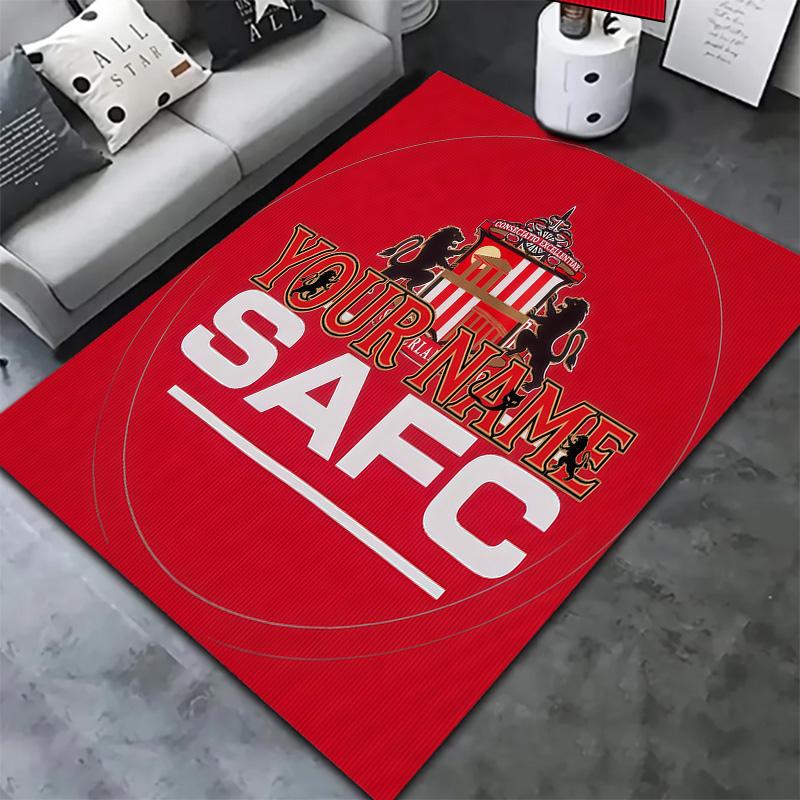 Sunderland Association Football Club Custom Name Carpet Rug For Living Room Bedroom Home Sofa Decoration Kids Play Nonslip Floor Mat
