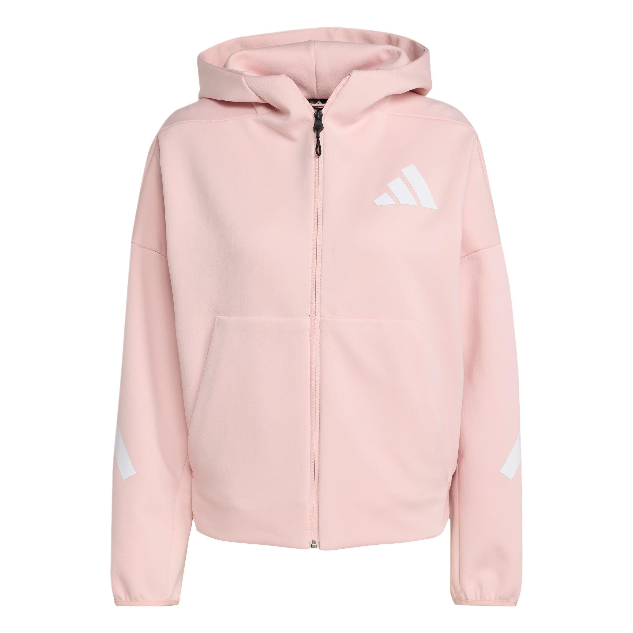 

adidas Women s Z.N.E. Full-Zip Hooded Jacket Pink KC7905 2XL