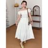 Plus-Size Women's Clothing for Fat Girls, Korean Style Puff-Sleeved Top + Half-Length Polka-Dot Skirt, 2026 Summer Elegant Slimming Two-Piece Set