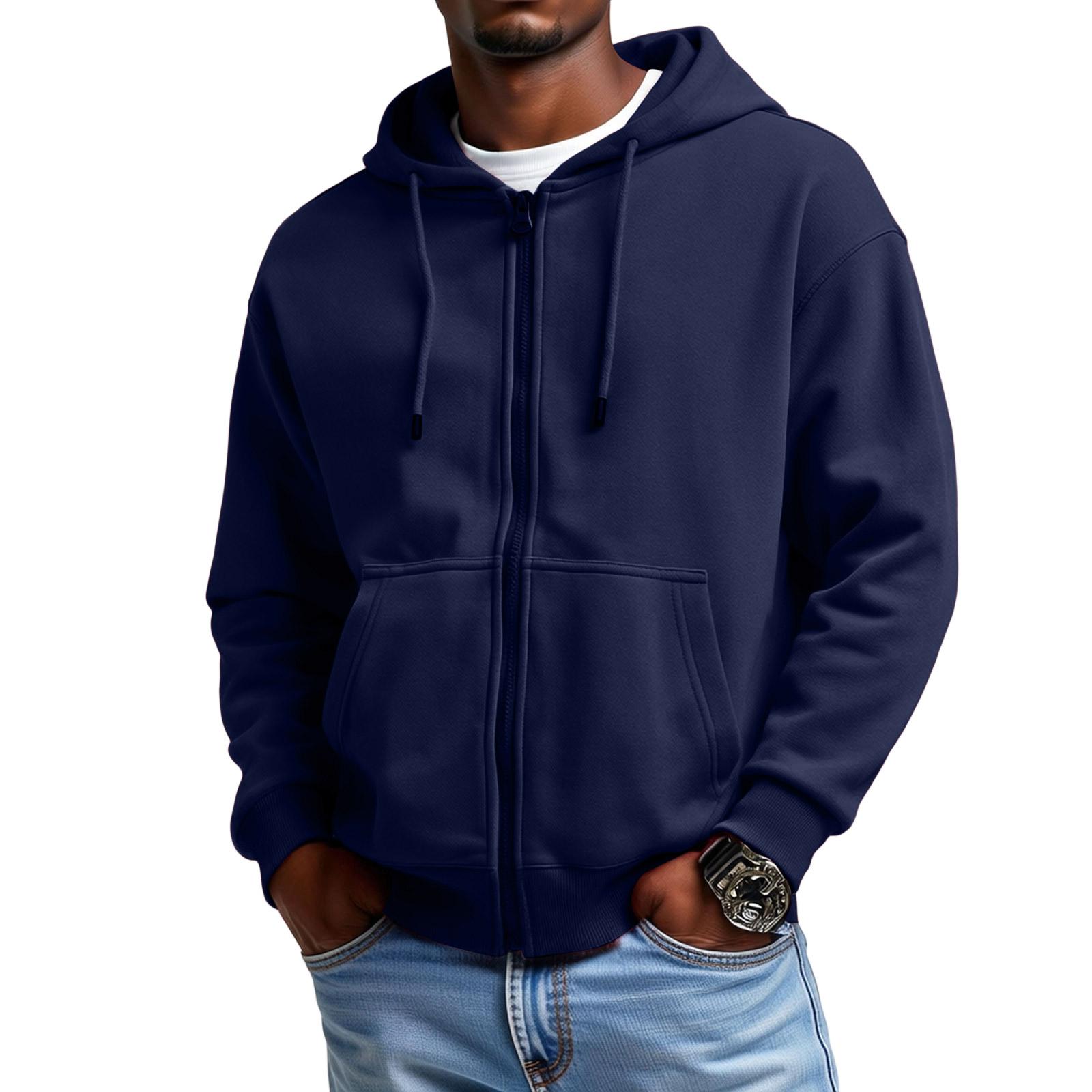 

Men s Leisure Hooded Hood Long Sleeves Hoodie L тёмно-синий