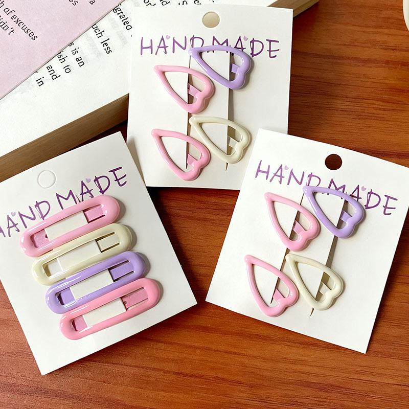 New Macaron Color Hair Clips - Cute Star & Heart Designs for Women and Girls