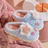 2025 New Cotton Slippers Cute Star Moon Cartoon Thickened and Velvet Home Warm Fluff Mop