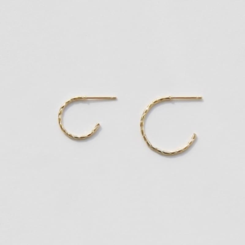 FANTASTIC PLANET Pattern Ring Earrings (2size 2colors)