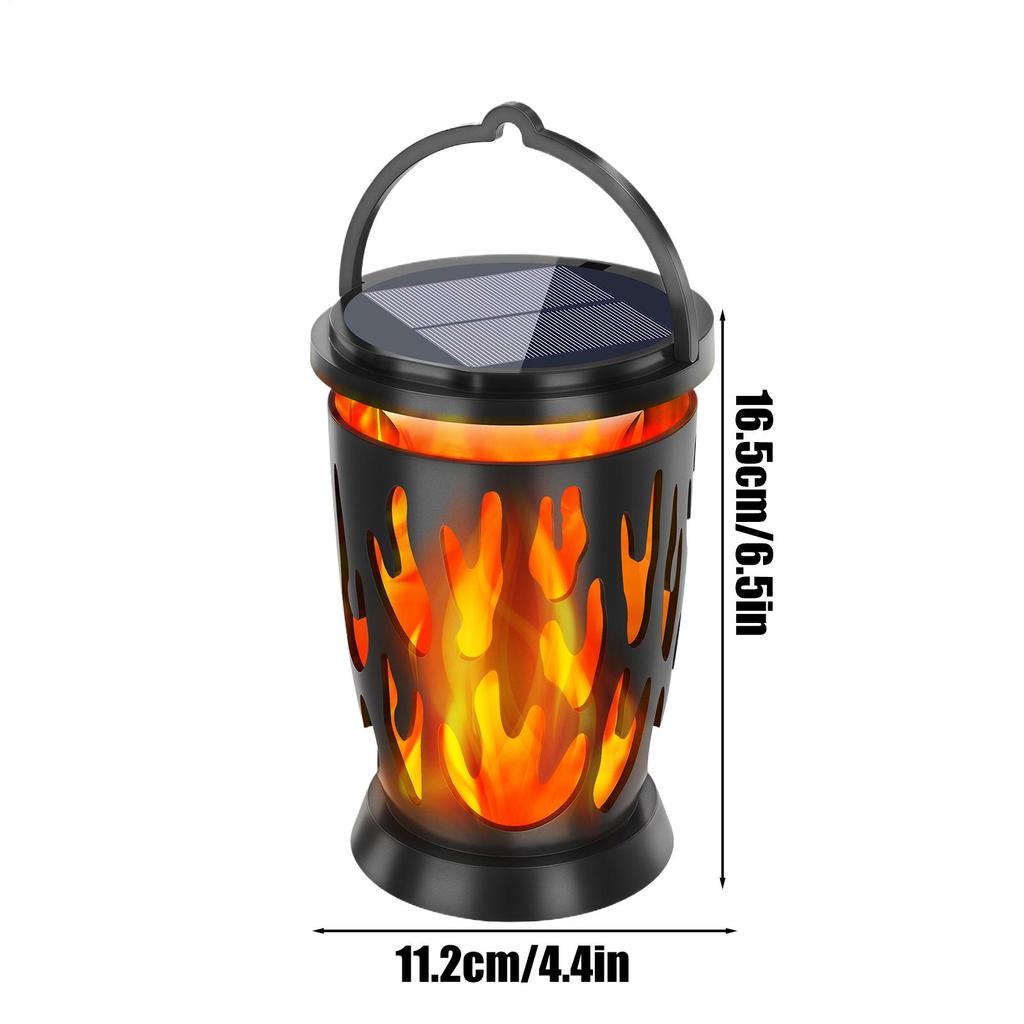 Solar Lantern Flickering Flame Outdoor Lantern Lights Ambient Lighting Waterproof Outside Lights for Garden Decor Pathway Yard