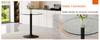 Modern Minimalist Round Bar Table Made of Tempered Glass: Diameter of 89 Cm, Height of 92 Cm, Ideal for a Slightly Luxurious Atmosphere.