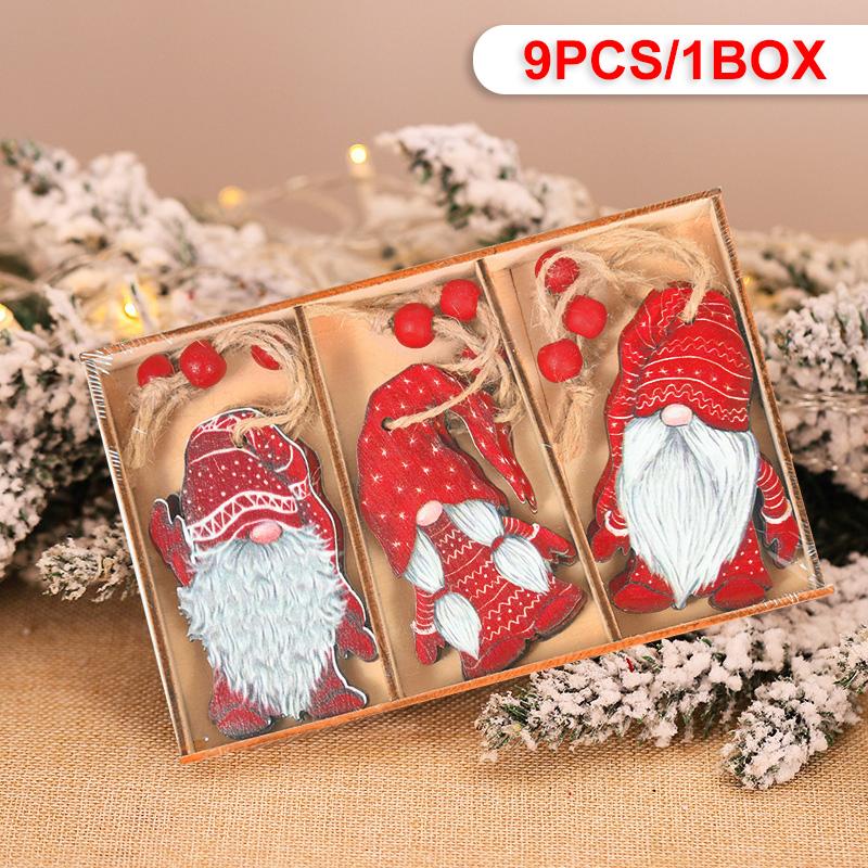 Wooden Christmas Pendant Merry Christmas Decoration for Home 2025 Navidad Xmas Tree Hanging Ornaments Kids Gifts New Year 2025