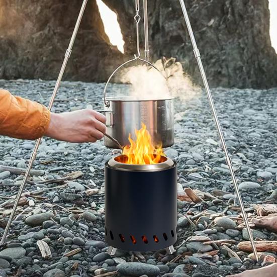 Portable Charcoal Stove Mini Smokeless Tabletop Fires Pit Low Smoke