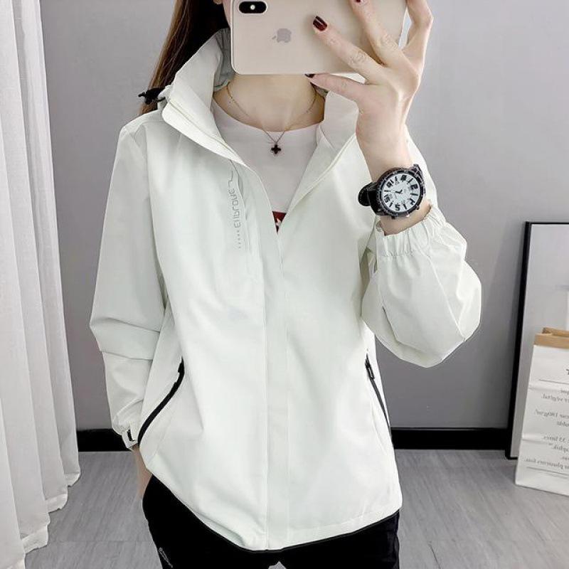 2025 Women's Spring/Autumn Lightweight Waterproof Windbreaker with Printable Logo for Outdoor Activities