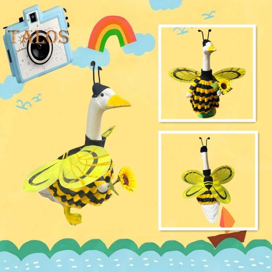 Easter Goose Outfit Graduation Bees Ladybug Clothes Set for Standard Lawn Goose 23" Spring Summer Happy Easter Bunny Porch Goose Sign Garden Home