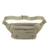 Sac banane homme multi-compartiments Sac de poitrine léger Sac bandoulière couleur unie