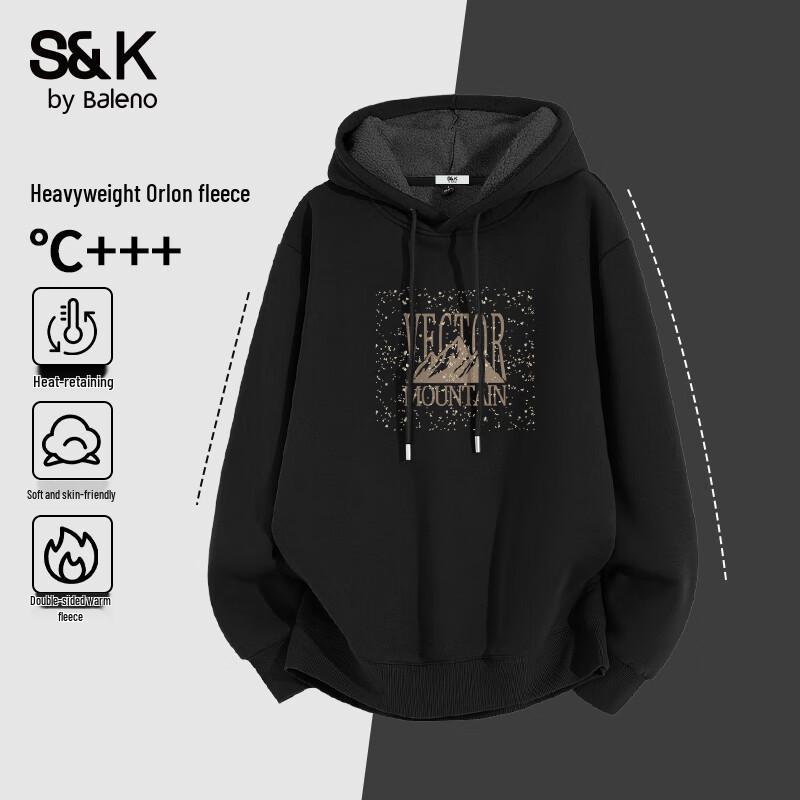 Baleno Men's S&K Series Fleece Lined Hooded Sweatshirt